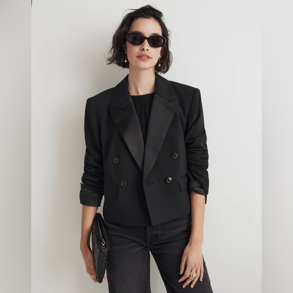 Madewell Cropped Tuxedo Blazer